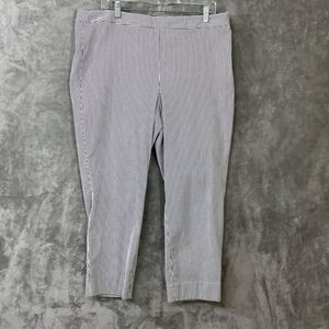 Women’s Talbots Chatham Ankle Pants Size 16P  Petite Gray stripe Career Office
